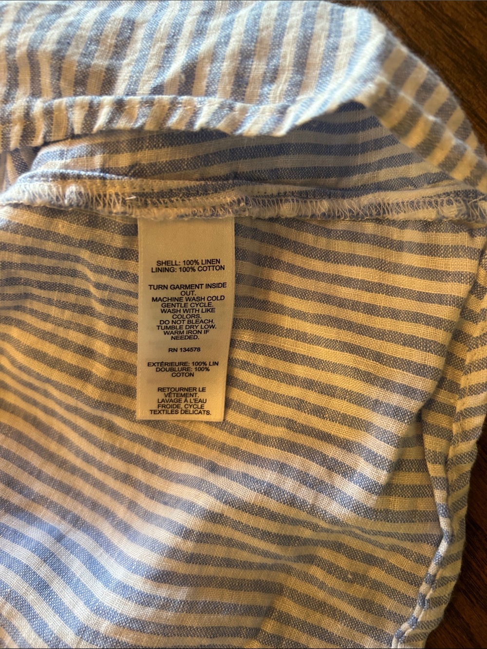 Vineyard Vines Blue & White Striped Smocked Summer Dress - Picture 3 of 8